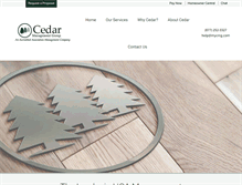 Tablet Screenshot of cedarmanagementgroup.com